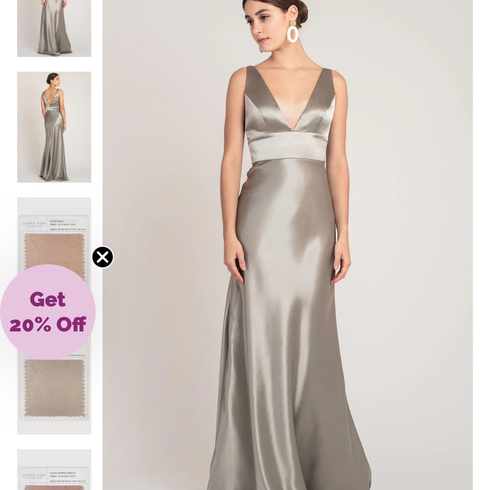 Jenny Yoo Luscia dress in pale gold